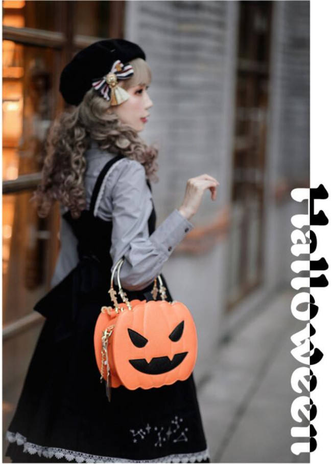 Morning Glory ~Halloween Pumpkin Lolita Bag - In Stock