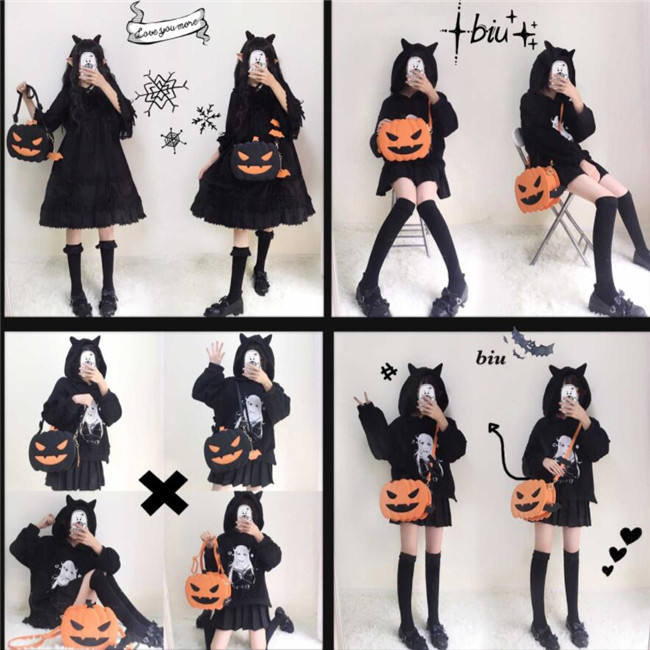 Morning Glory ~Halloween Pumpkin Lolita Bag - In Stock