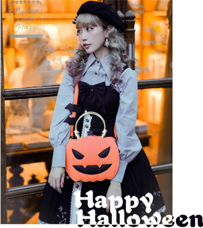Morning Glory ~Halloween Pumpkin Lolita Bag - In Stock