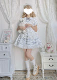 Alice Girl ~Tiger Cake Lolita OP + Apron Pale White Size M - In Stock