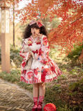 Tommy Bear ~Bear Strawberry Candy Kimono Top + Skirt Set -Pre-order