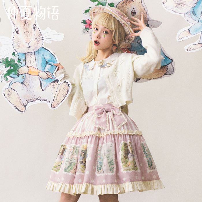Peter Rabbit Lolita JSK/Skirt/Blouse - White Blouse Size L - In Stock