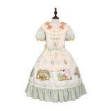 Peter Rabbit  Fake Two Pieces Lolita OP -Pink Size XL - In Stock
