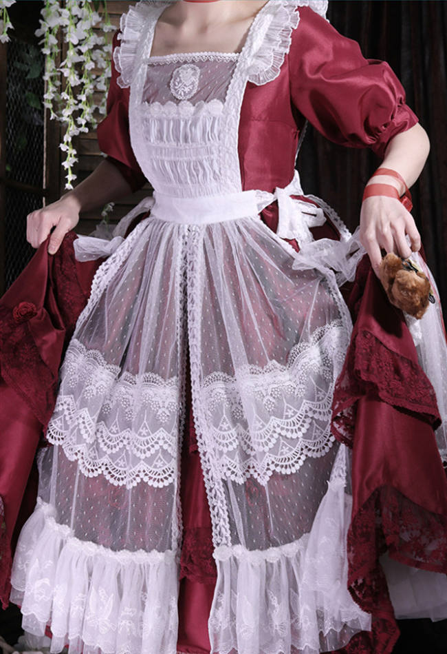 Miss Point ~Through Your Bloom Lolita Apron -Pre-order