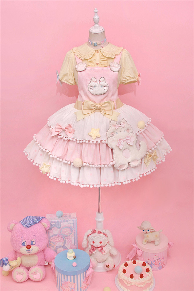 Alice Girl ~Candy Cat Sweet Lolita JSK -Pre-order,Sweet Lolita