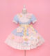 Alice Girl ~Candy Cat Sweet Lolita OP -Pre-order Blue Pink OP Size M - In Stock
