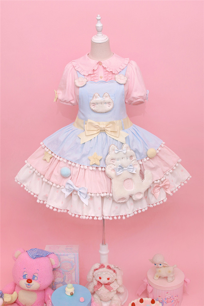 Alice Girl ~Candy Cat Sweet Lolita JSK -Pre-order,Sweet Lolita