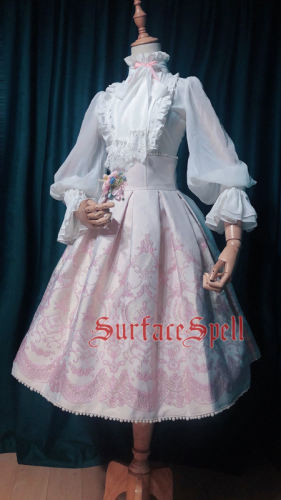 Surface Spell ~Nocturne High Waist Lolita Skirt