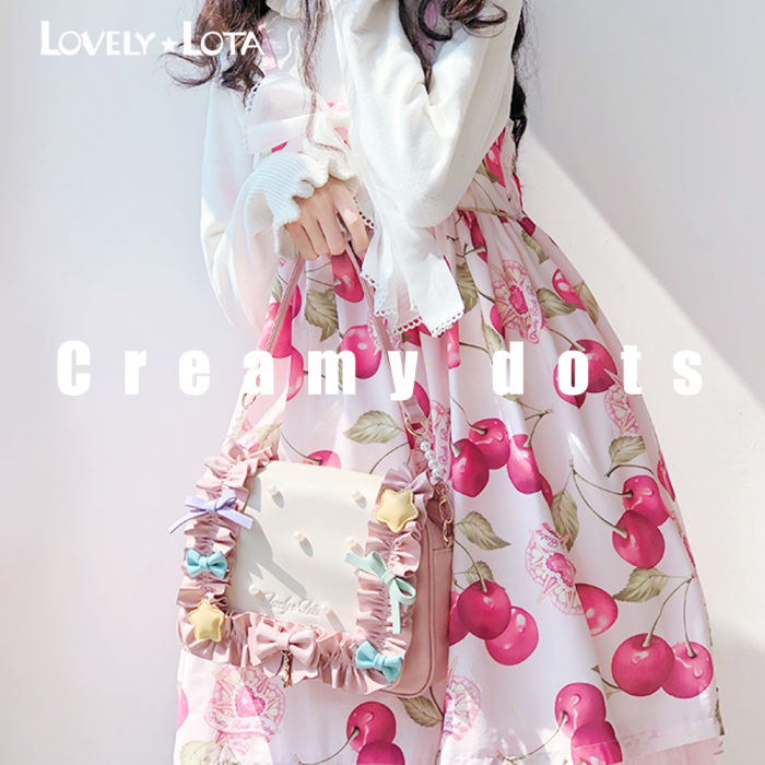 Lovely Lota ~Sweet Cream Lolita Bag -Ready Made