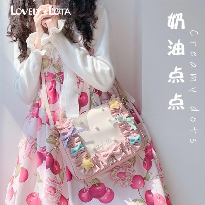 Lovely Lota ~Sweet Cream Lolita Bag -Ready Made