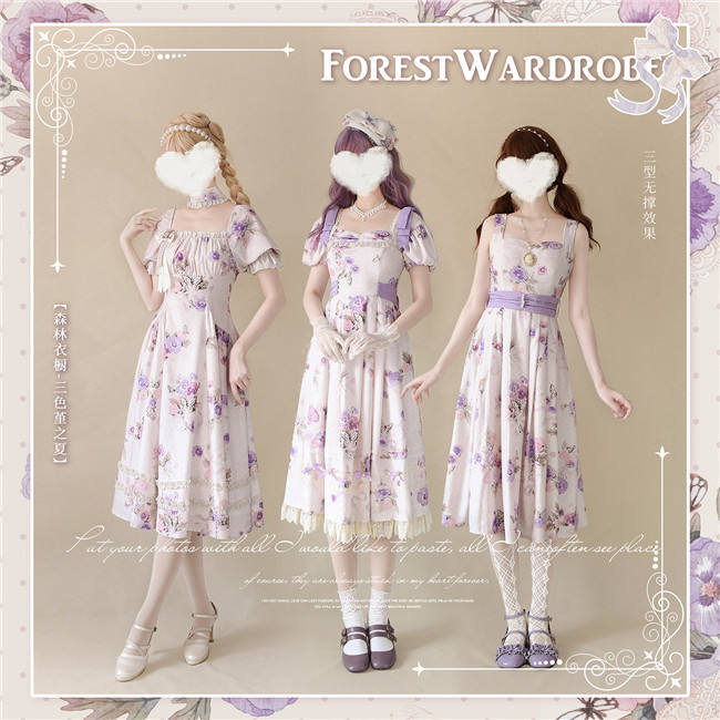 Forest Wardrobe ~Viola Tricolor'Summer Lolita OP Ready Made