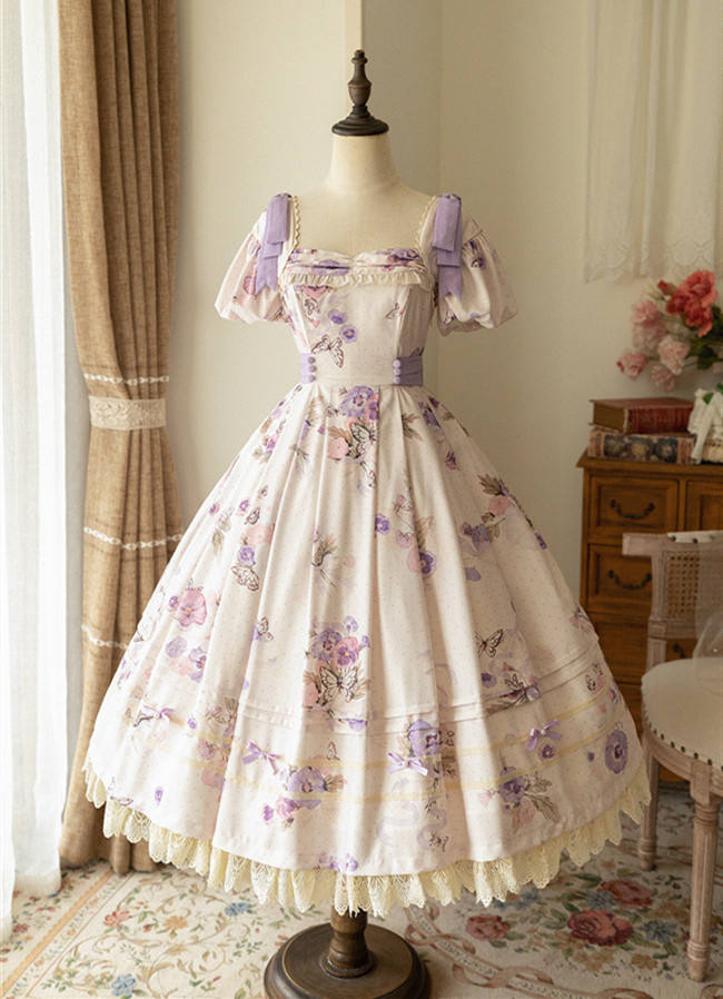 Forest Wardrobe ~Viola Tricolor'Summer Lolita OP Ready Made