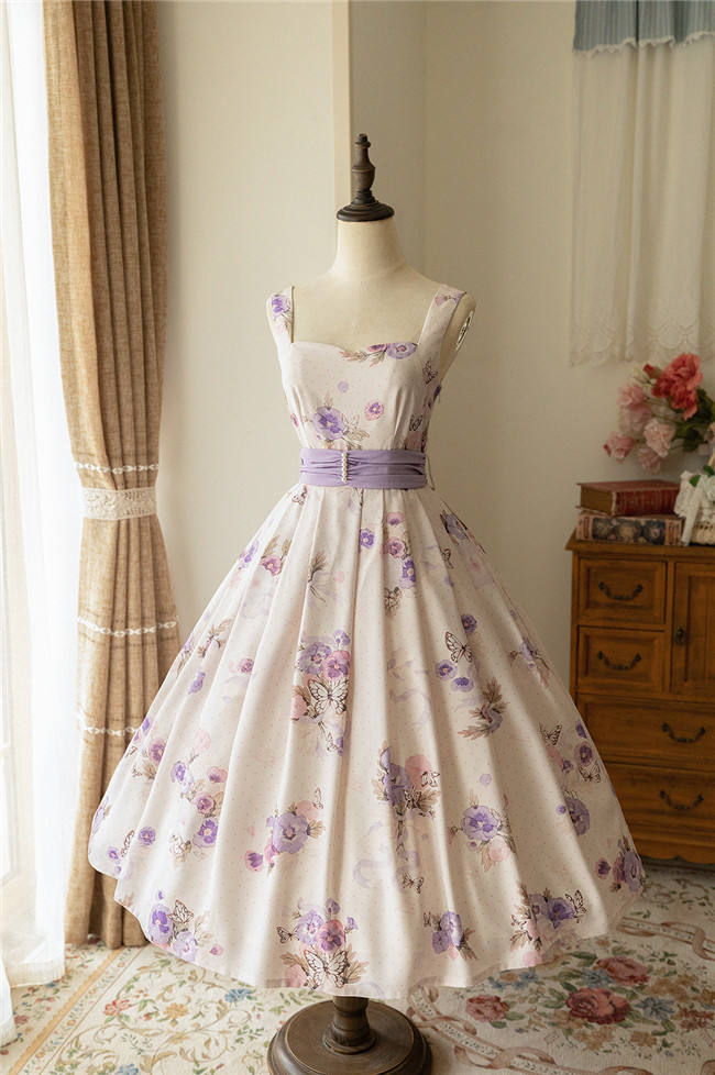 Forest Wardrobe ~Viola Tricolor'Summer Lolita OP Ready Made