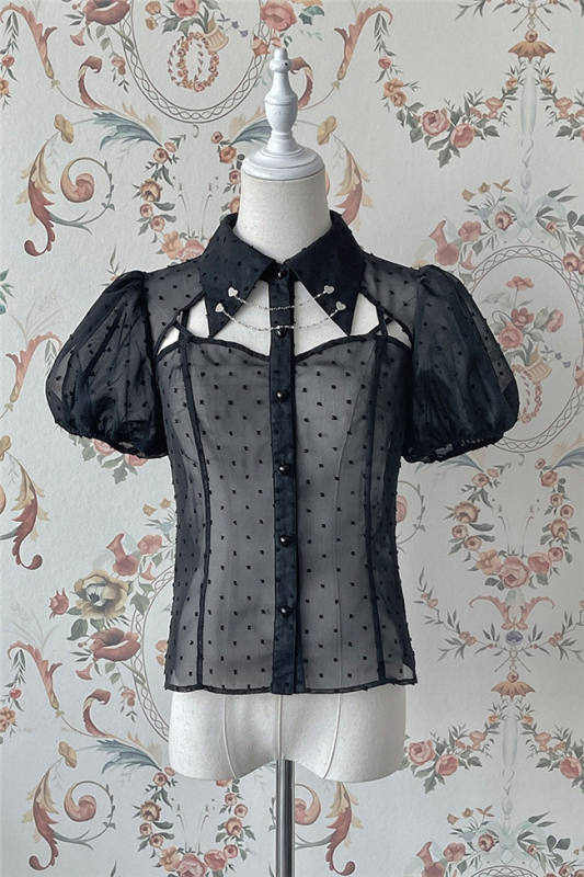 Alice Girl ~Frivolous Lola Lolita Blouse -Pre-order Black Size XS - In Stock