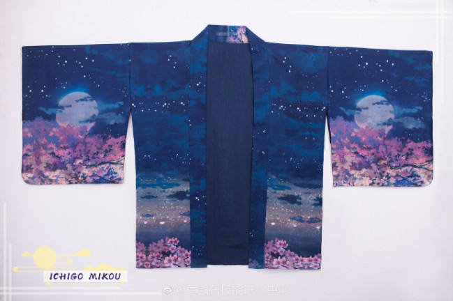 Ichigomikou Original Design Night Sakura Krathong JSK -Ready Made