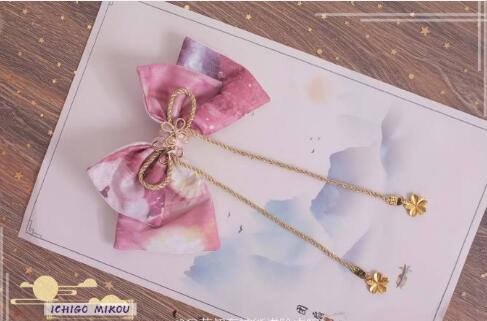 Ichigomikou Original Design Night Sakura Krathong JSK -Ready Made