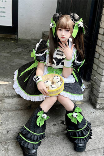 Diamond Honey ~China Panda Lolita OP + Apron -Pre-order