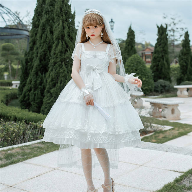 Sundial Dreams ~Soft Bridal Lolita JSK -Pre-order
