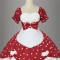 White Apron with Red Bow