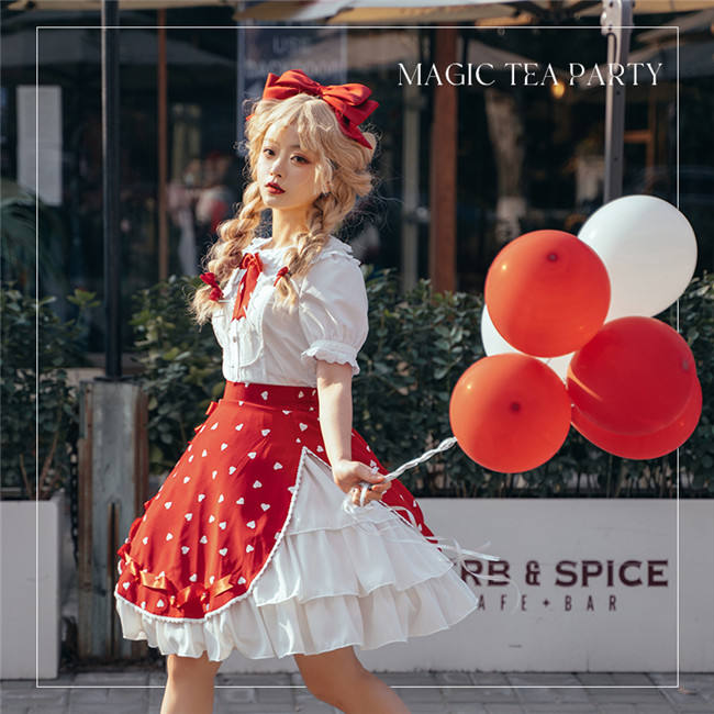Magic Tea Party ~Heart Beat Sweet Lolita Skirt