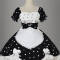 White Apron with Black Bow