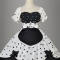 Black Apron with White Bow