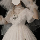 Miss Point ~Through Your Bloom Bridal Lolita OP Short Version -Pre-order
