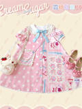 Cream Sugar Honey Lolita Short Sleeves OP -Pre-order Pink L - In Stock