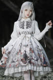 Black Fairy Tale Vintage Lolita JSK/Blouse White Blouse Size M - In Stock