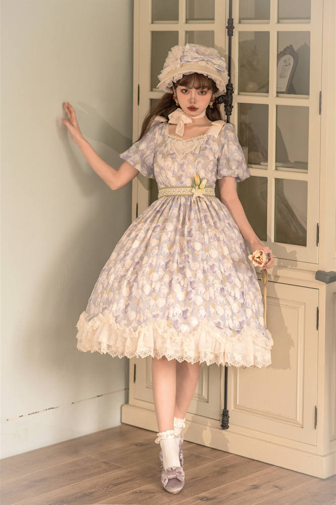 Miss Point ~Tulipa 2.0 Vintage Lolita OP -Pre-order