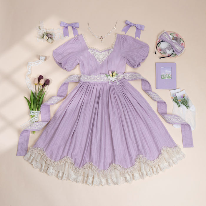 Miss Point ~Tulipa 2.0 Vintage Lolita OP -Pre-order