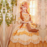 Flowers Garden Bridal Lolita OP -Yellow