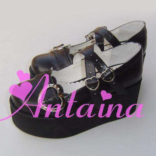 Sweet Heart Dark Coffee Lolita Shoes