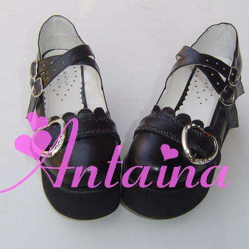 Sweet Heart Dark Coffee Lolita Shoes