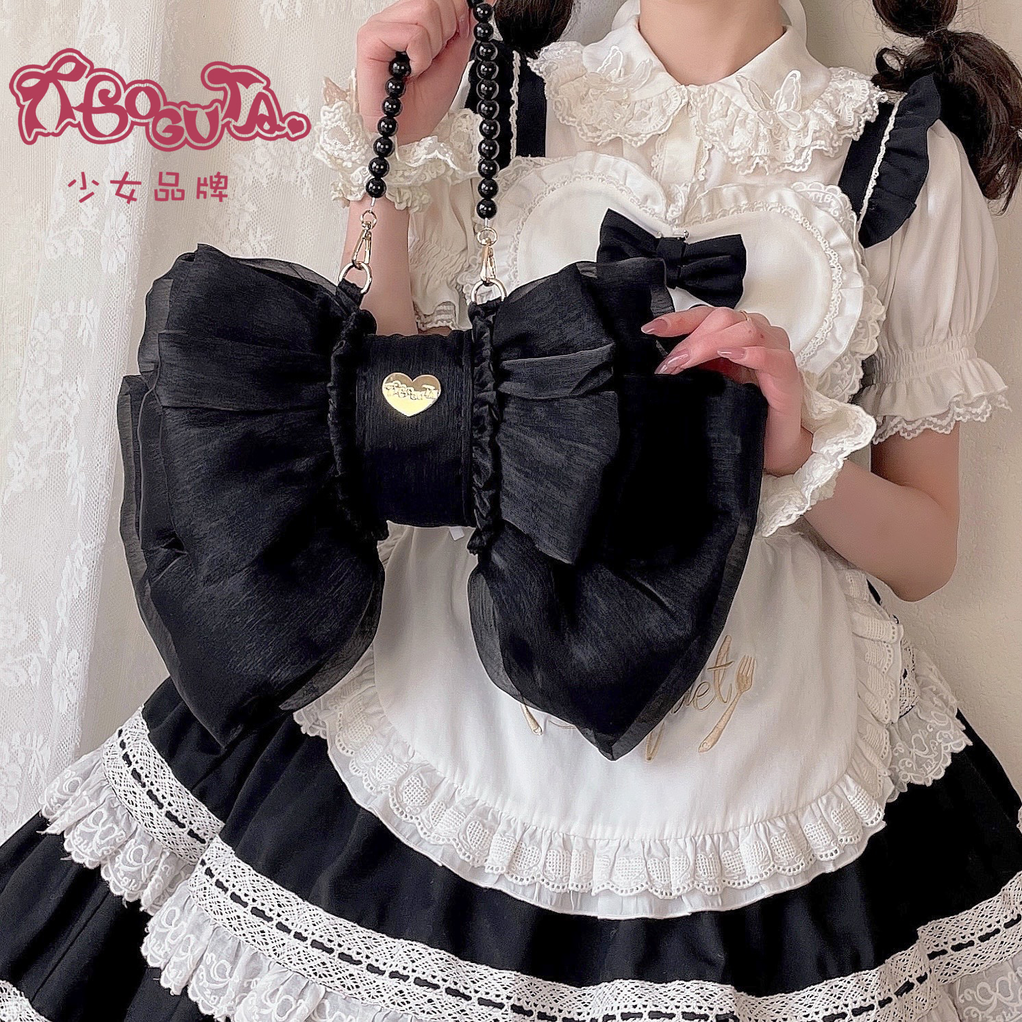 Boguta ~A Fairy Bow Sweet Lolita Bag ,Short/Long Sleeves ❤Sweet