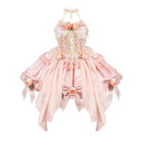 Diamond Honey ~Longsha Gemstone Lolita JSK Pink Size L- In Stock