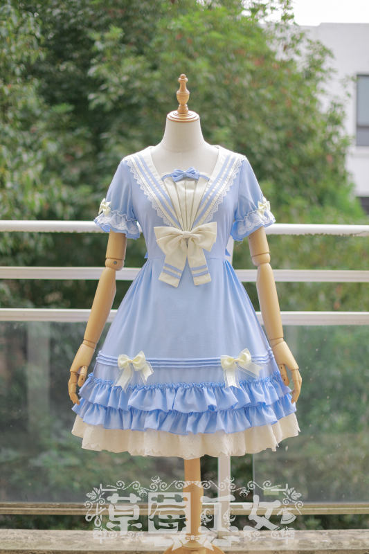 Strawberry Witch Sailor Style OP Lolita Dress