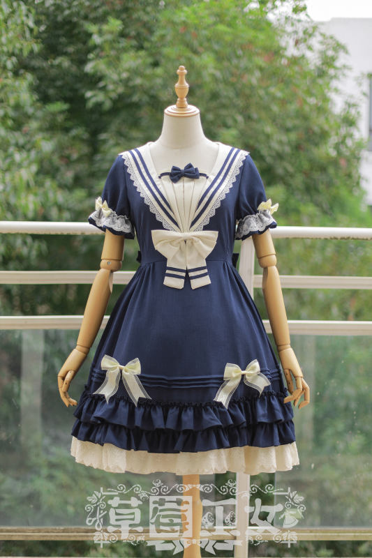 Strawberry Witch Sailor Style OP Lolita Dress