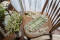 Green Flowers Wall Headband