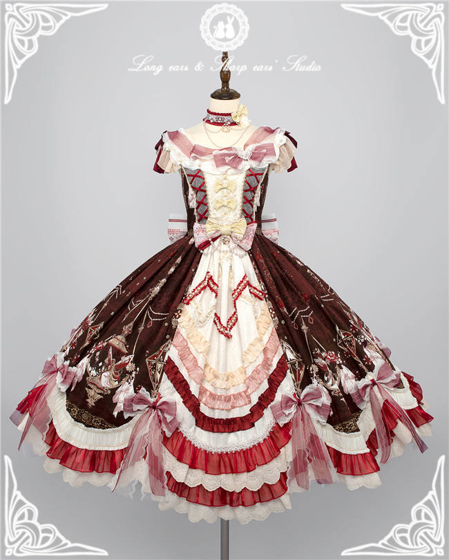Long Ears & Sharp Ears Lolita ~The Fairy Kingdom Elegant Lolita OP Set -Pre-order