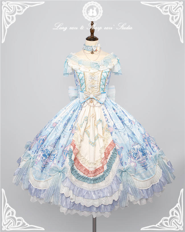 Long Ears & Sharp Ears Lolita ~The Fairy Kingdom Elegant Lolita OP Set -Pre-order