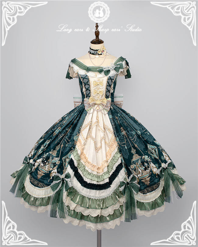 Long Ears & Sharp Ears Lolita ~The Fairy Kingdom Elegant Lolita OP Set -Pre-order