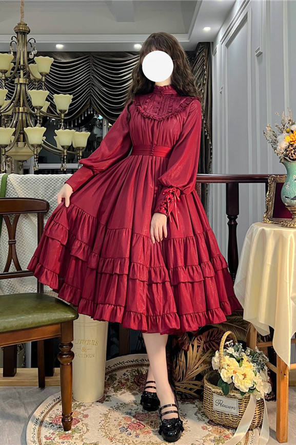 Little Dipper  ~The Princess of Windsor Stand Collar Long Sleeves Lolita OP