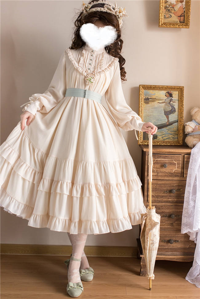 Little Dipper  ~The Princess of Windsor Stand Collar Long Sleeves Lolita OP