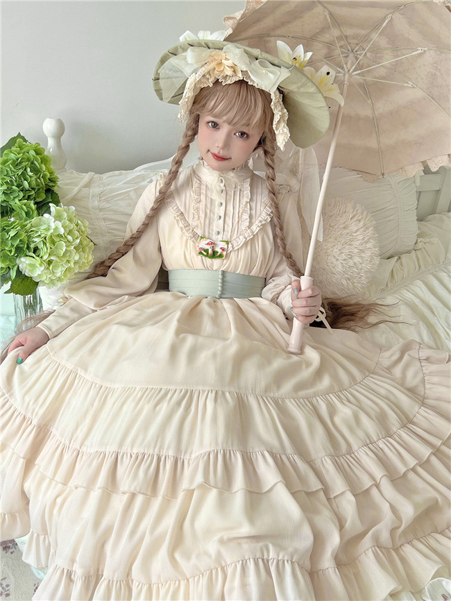 Little Dipper ~The Princess of Windsor Stand Collar Long Sleeves