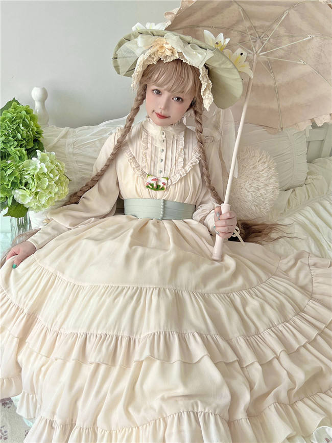 Little Dipper  ~The Princess of Windsor Stand Collar Long Sleeves Lolita OP