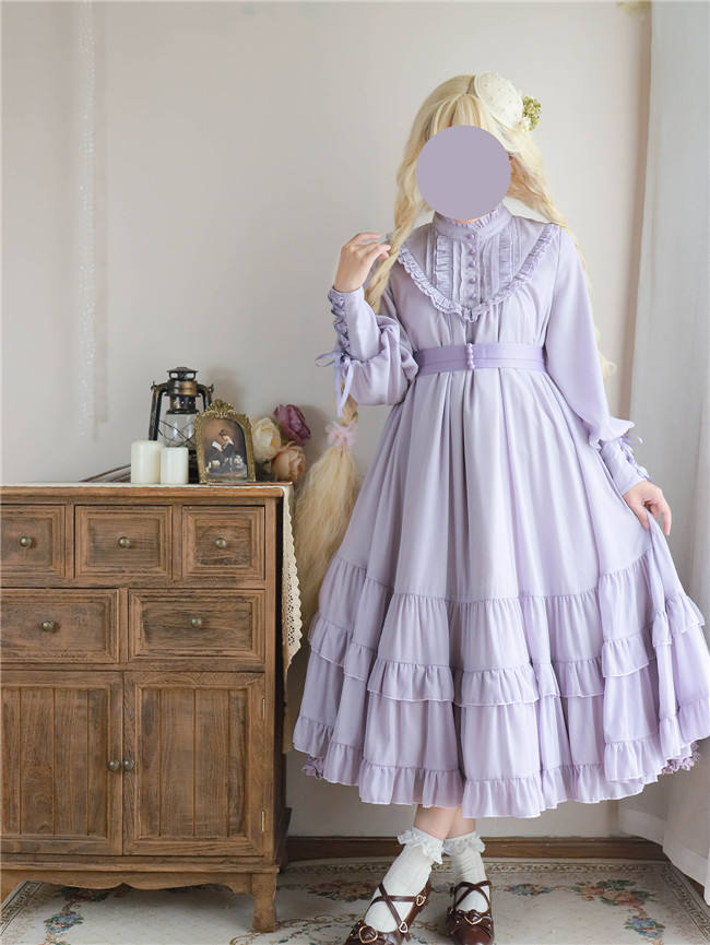 Little Dipper  ~The Princess of Windsor Stand Collar Long Sleeves Lolita OP