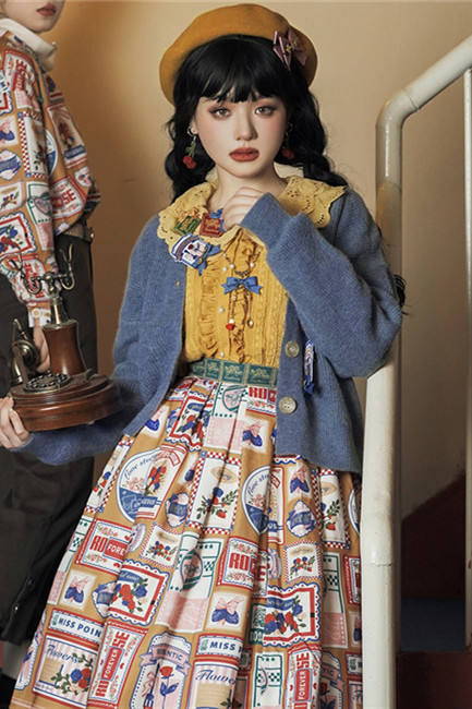 Miss Point ~Roseberry Printed Lolita Skirt