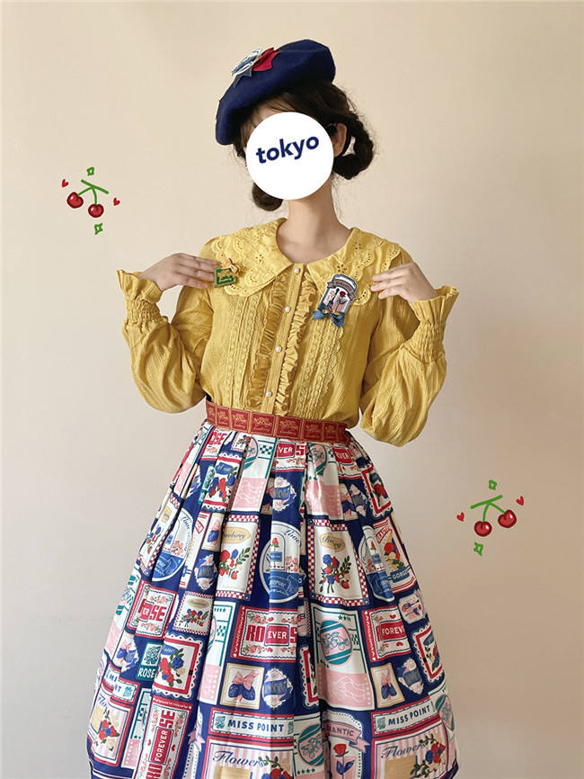 Miss Point ~Roseberry Printed Lolita Skirt