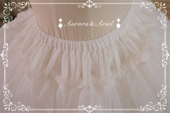 45 Super Puffy AA Lolita Fashion Organza Lolita Petticoat